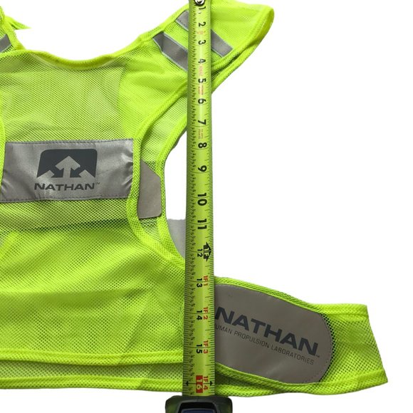 NWT NATHAN Streak Reflective Vest Running Hi Vis Visibility Yellow - Picture 10 of 16